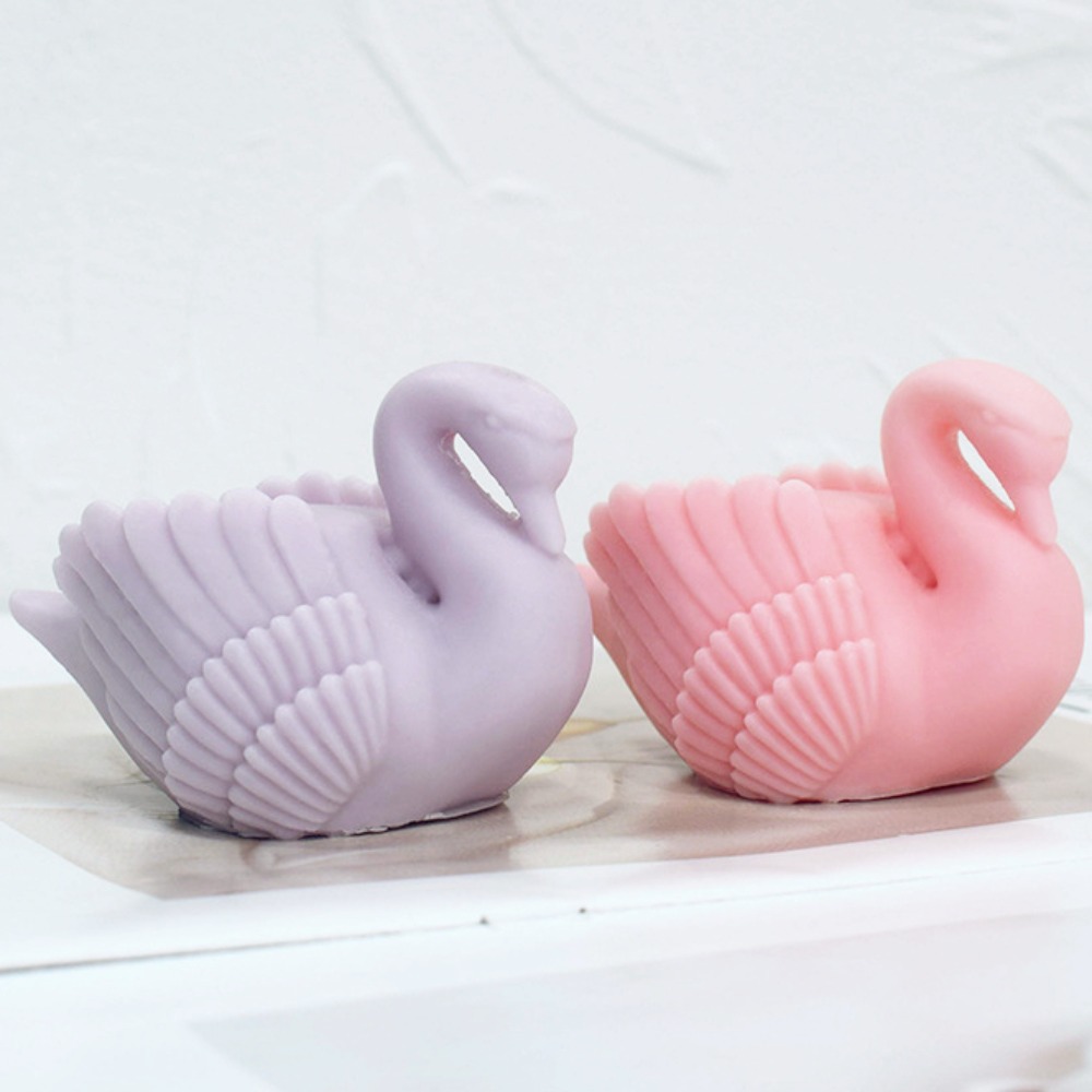 Resin Art For Wedding Gift - Cygnus แม่พิมพ์ซิลิโคนรูปหงส์ขาวทำจากยางเรซินสบู่รูปนกสำหรับตกแต่งเค้กแต่งงานช็อกโกแลตเป็นของขวัญ