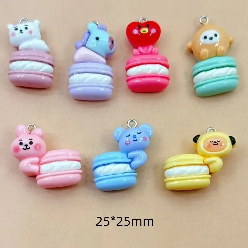 Resin Art Craft - ชาร์มเรซิ่นลายการ์ตูนแบบคละ 10 ชิ้น จี้ตกแต่งขนาดเล็ก สำหรับทำต่างหู สร้อยคอ