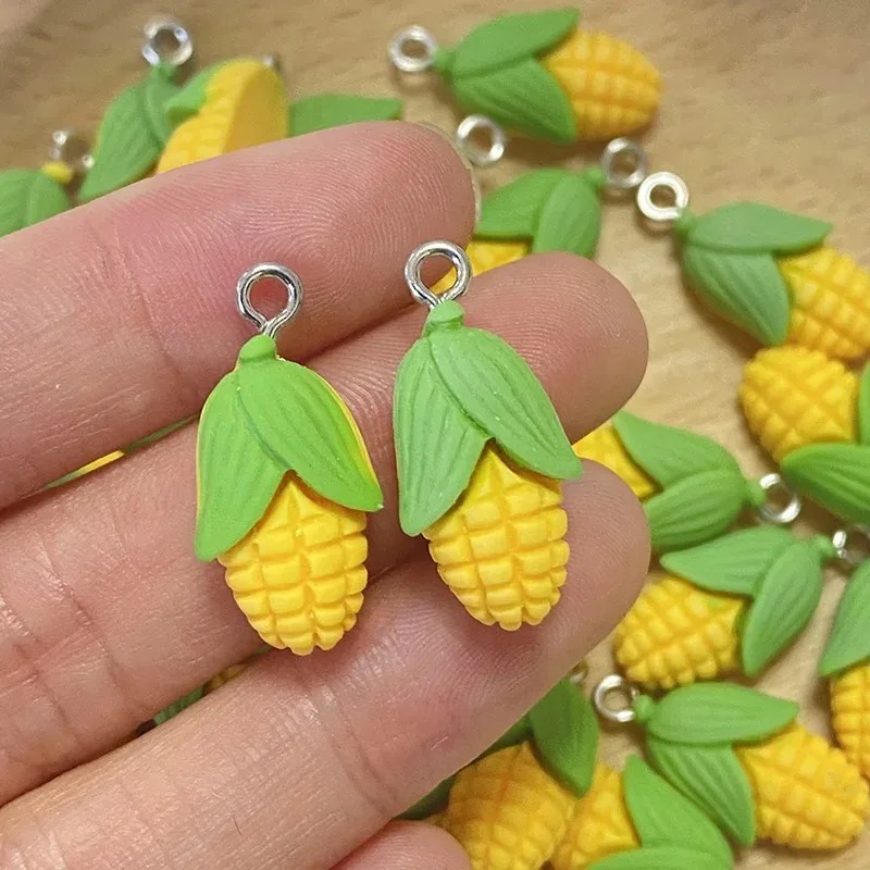 ชาร์มเรซิ่นรูปข้าวโพดและผักขนา - Resin Art Craft บทวิจารณ์และราคา