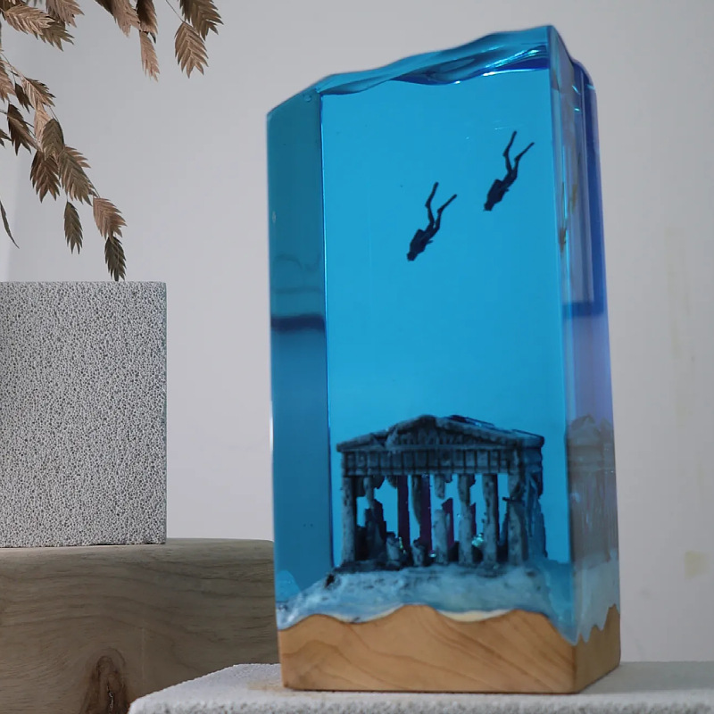 งานศิลปะตกแต่งบ้านแนวทะเลใหม่  - Resin Art With Wood บทวิจารณ์และราคา