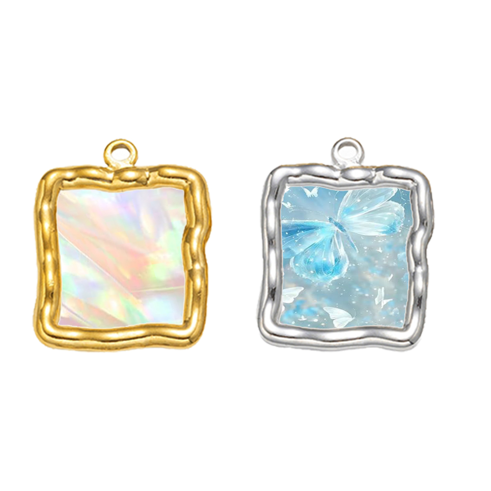 จี้สแตนเลสทรงหัวใจแบบเปิดด้านห - Resin Art Craft บทวิจารณ์และราคา