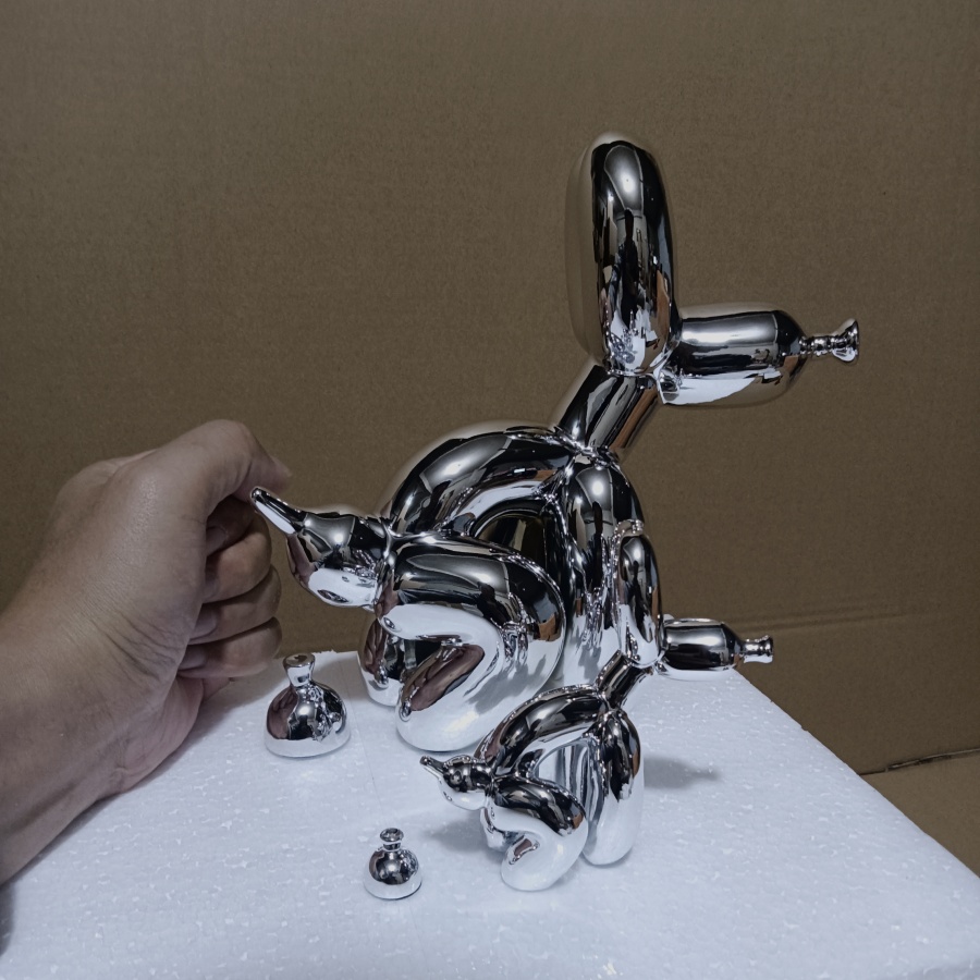 Modern Art Squat บอลลูนสุนัขรู - Resin Art With Wood บทวิจารณ์และราคา