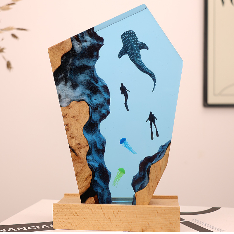ของตกแต่งเรซิ่นรูปน้ำพุร้อน วา - Resin Art Anniversary Gift บทวิจารณ์และราคา