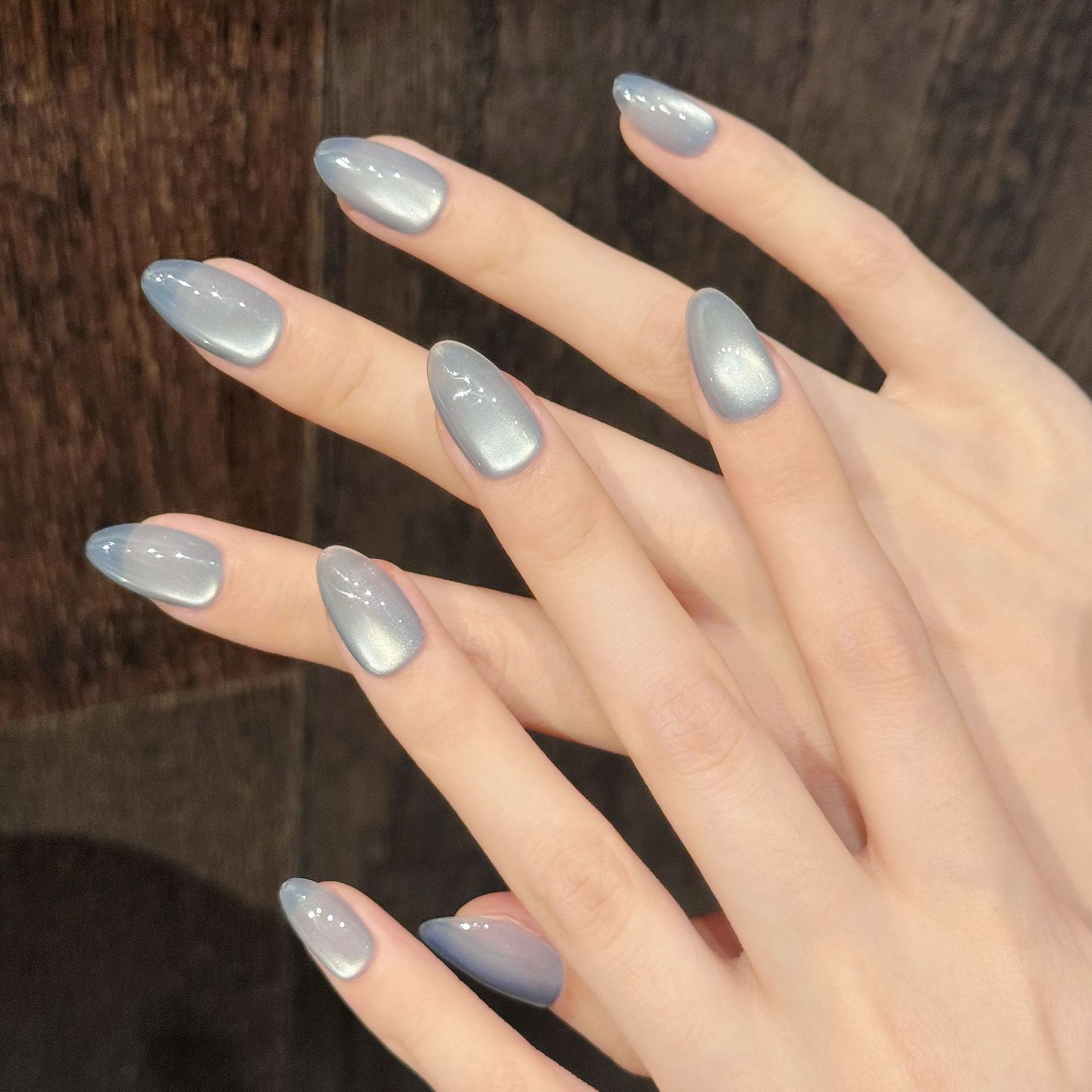 เล็บปลอมแบบกดติด 10 ชิ้น สีฟ้า - Resin Art Design บทวิจารณ์และราคา