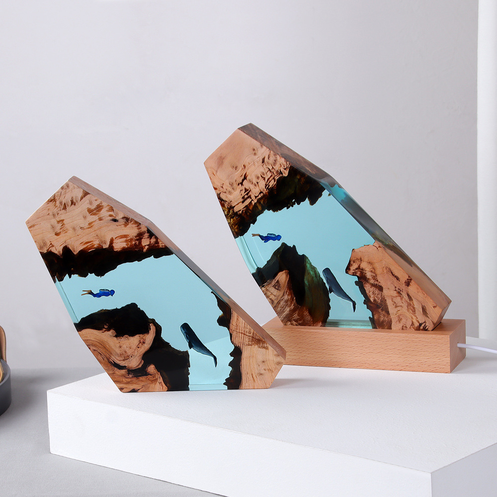 ของตกแต่งบ้านรูปนักดำน้ำในถ้ำใ - Resin Art Anniversary Gift บทวิจารณ์และราคา