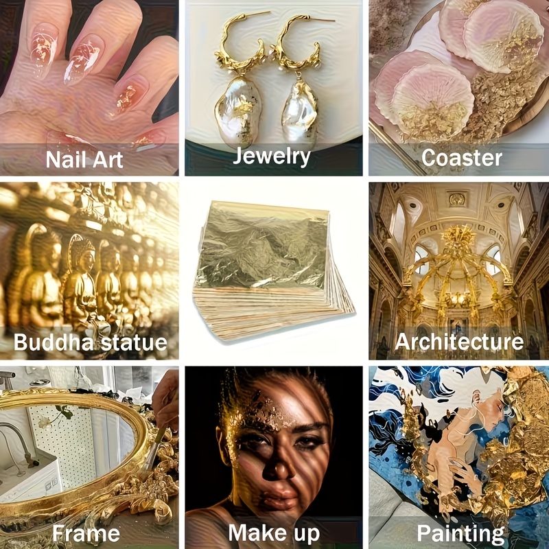 ชุดกระดาษฟอยล์สีทองเทียม 100 ช - Resin Art Anniversary Gift บทวิจารณ์และราคา