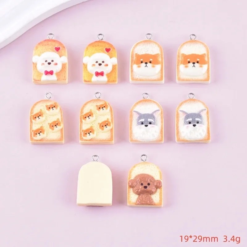 จี้เรซิ่นรูปสุนัขขนมปังปิ้งน่า - Resin Art Craft บทวิจารณ์และราคา