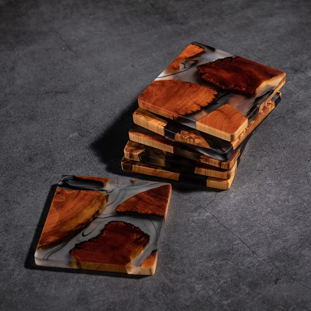 ไม้เรซิ่น Coasters เบาะรองนั่ง - Resin Art Coffee Table บทวิจารณ์และราคา