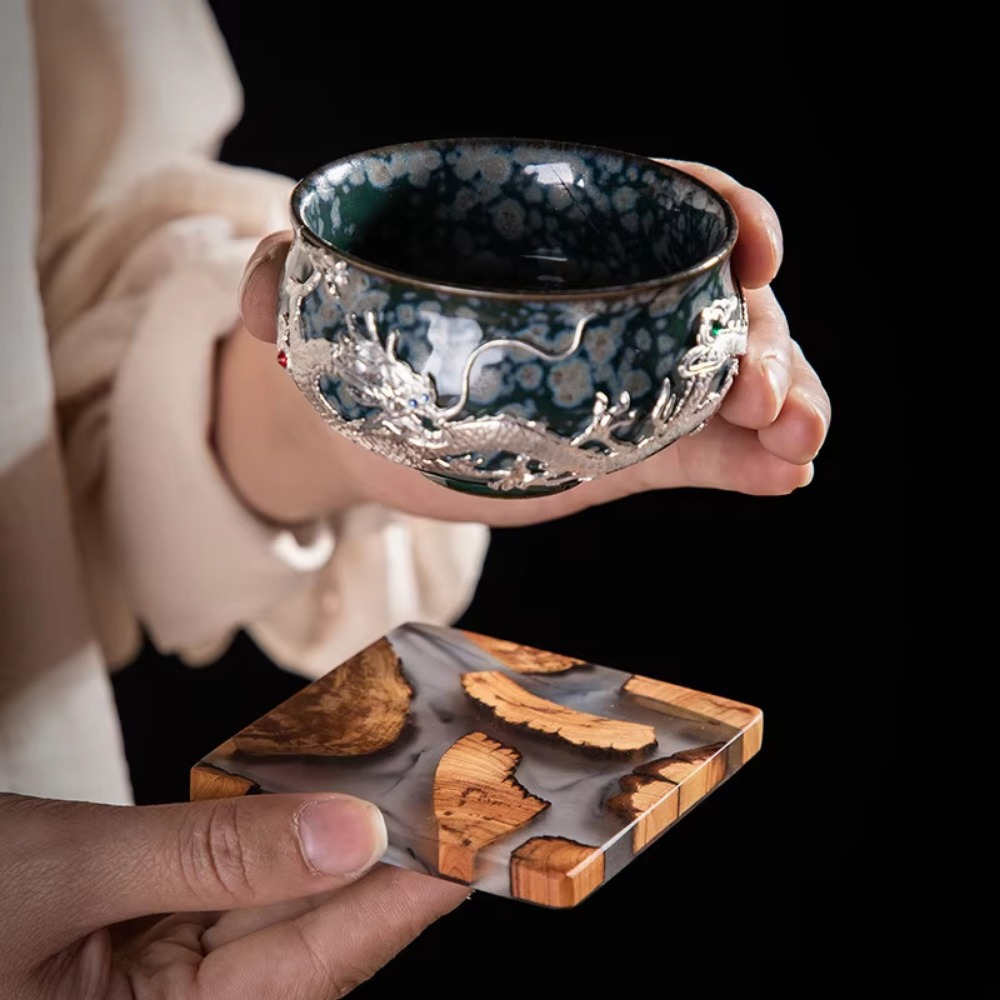 ไม้เรซิ่น Coasters เบาะรองนั่ง - Resin Art Coffee Table บทวิจารณ์และราคา
