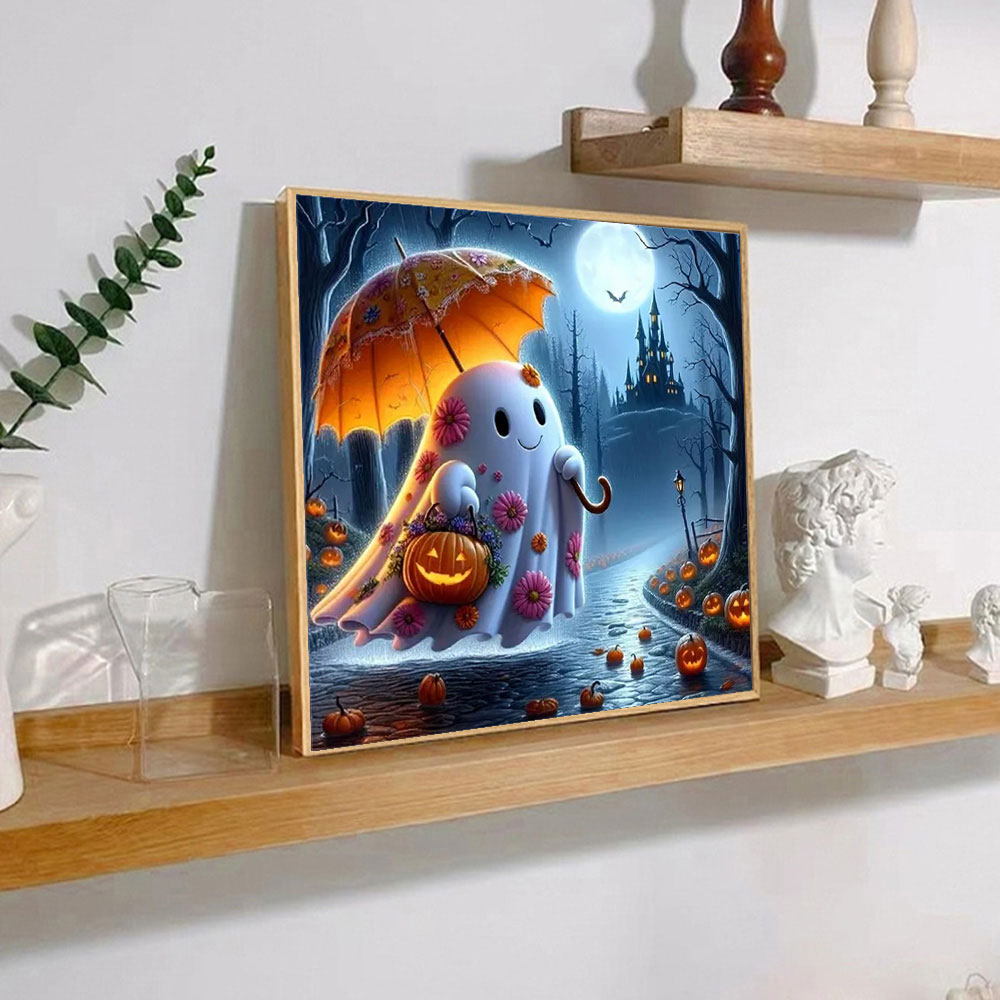ภาพวาดเพชรลายผีกลางคืน แบบเต็ม - Resin Art Canvas บทวิจารณ์และราคา