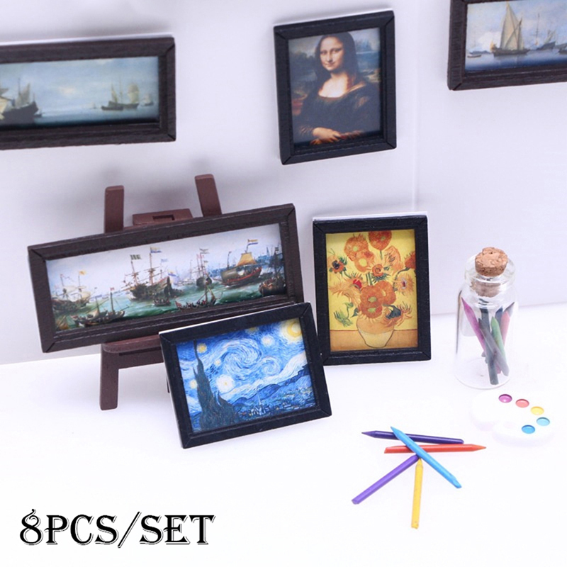8 ชิ้น 1:12 ของตกแต่งบ้านตุ๊กต - Resin Art With Wood บทวิจารณ์และราคา