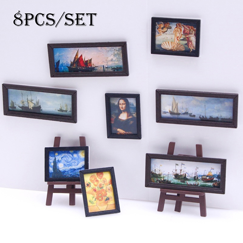 8 ชิ้น 1:12 ของตกแต่งบ้านตุ๊กต - Resin Art With Wood บทวิจารณ์และราคา
