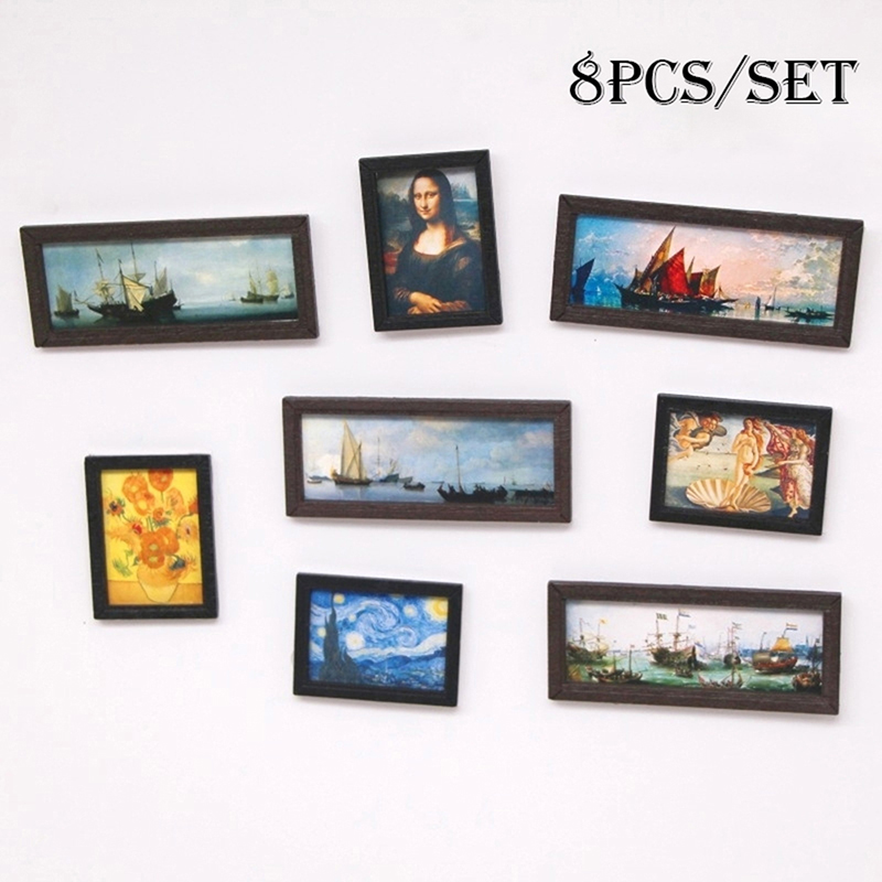 8 ชิ้น 1:12 ของตกแต่งบ้านตุ๊กต - Resin Art With Wood บทวิจารณ์และราคา