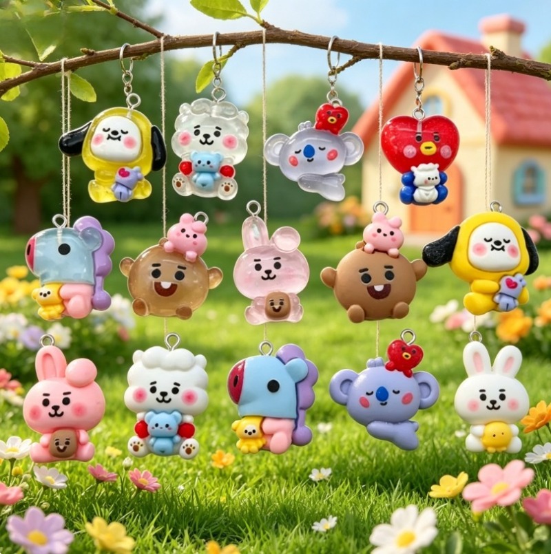 ชุด 7 ชิ้น BT21 ชาร์มการ์ตูนเร - Resin Art Craft บทวิจารณ์และราคา