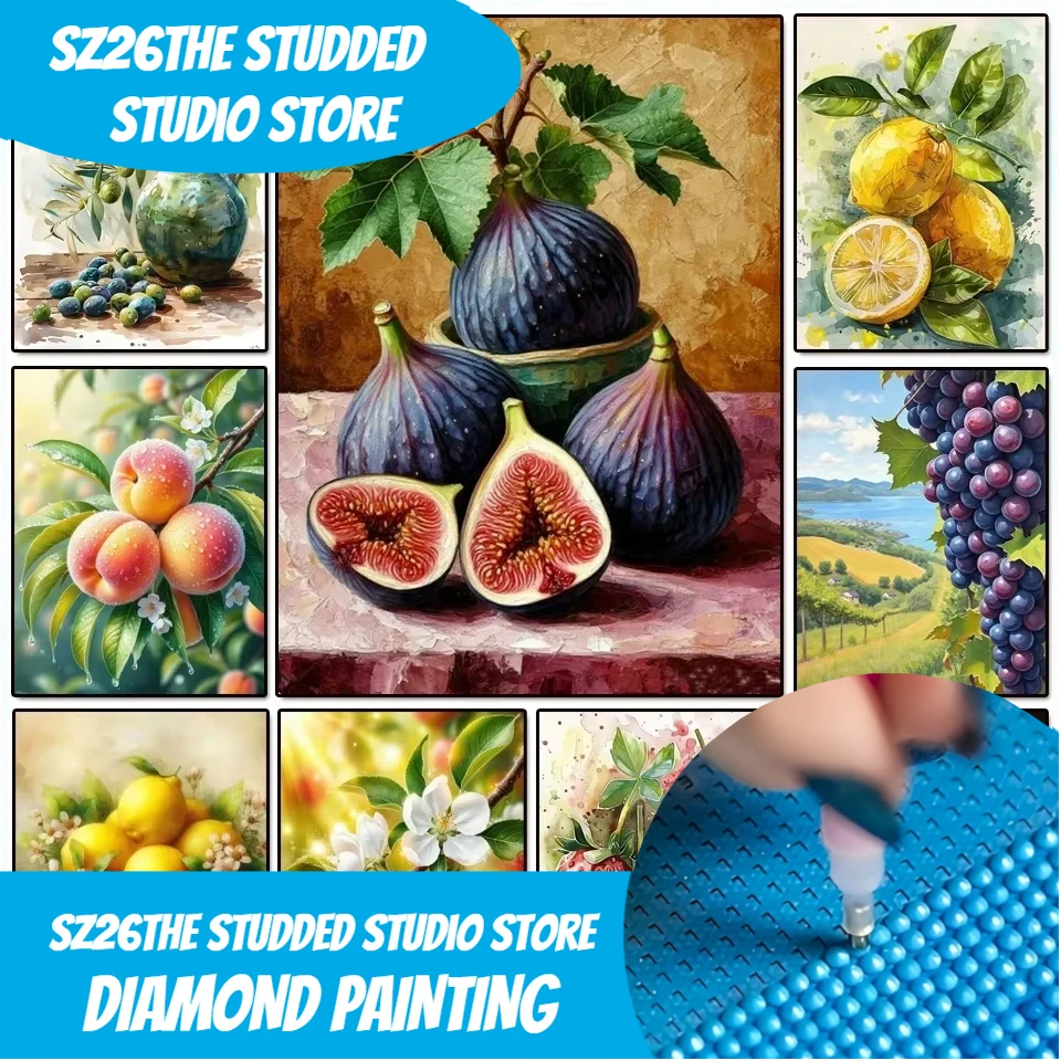 ภาพวาดเพชร 5 มิติ ลายผลไม้ มะก - Resin Art Images บทวิจารณ์และราคา
