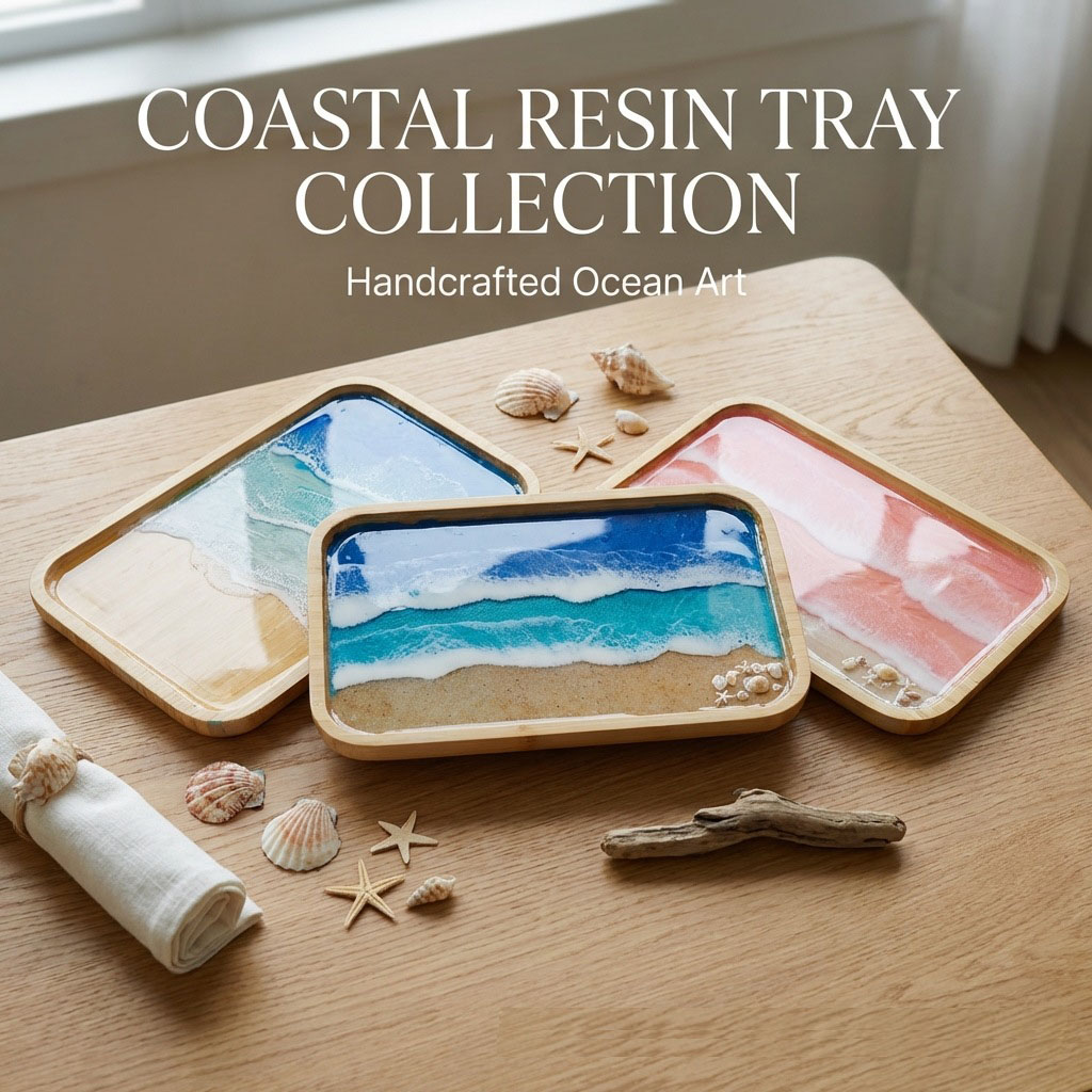 ถาดตกแต่งงานศิลปะเรซิ่นอีพ็อกซ - Resin Art Coffee Table บทวิจารณ์และราคา