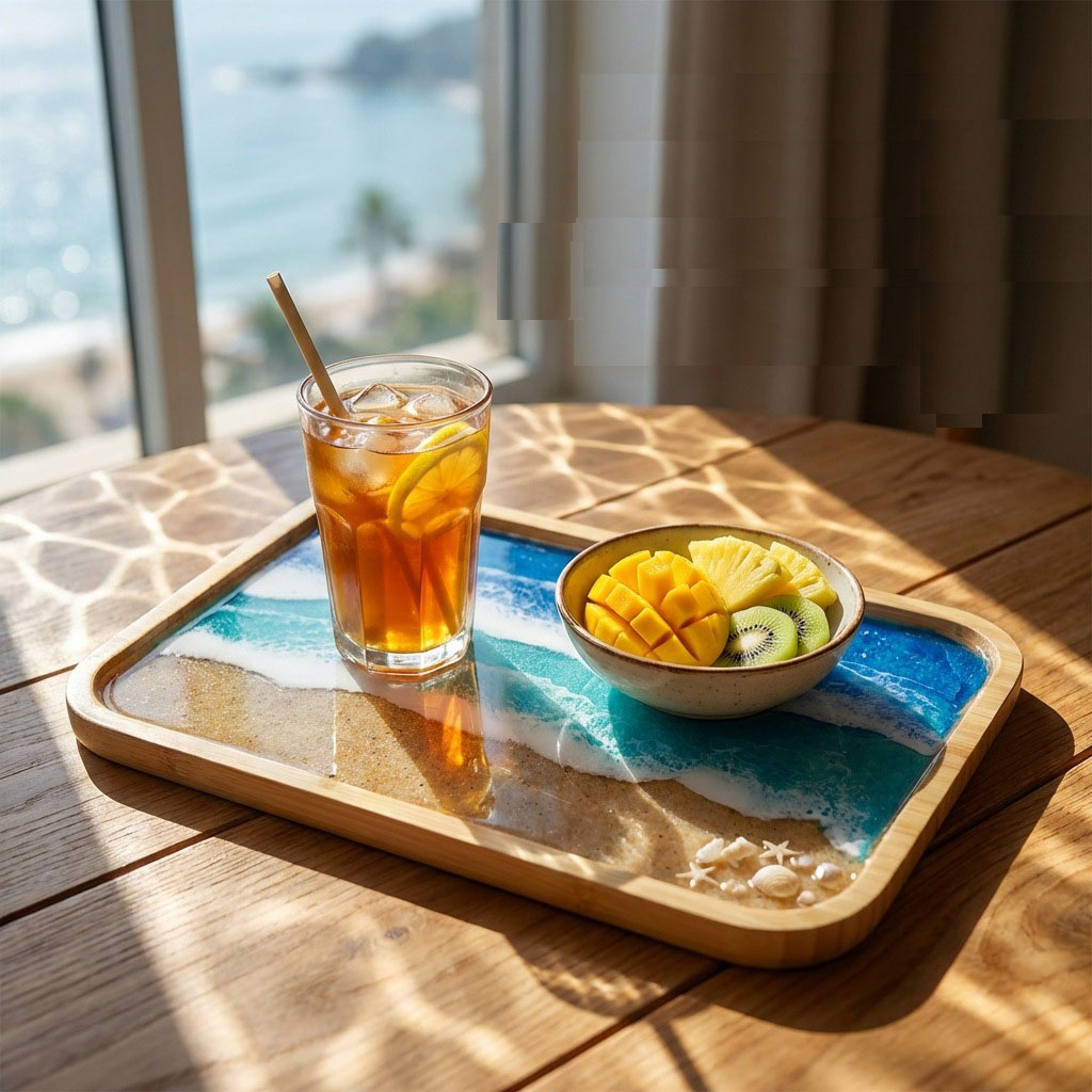 ถาดตกแต่งงานศิลปะเรซิ่นอีพ็อกซ - Resin Art Coffee Table บทวิจารณ์และราคา