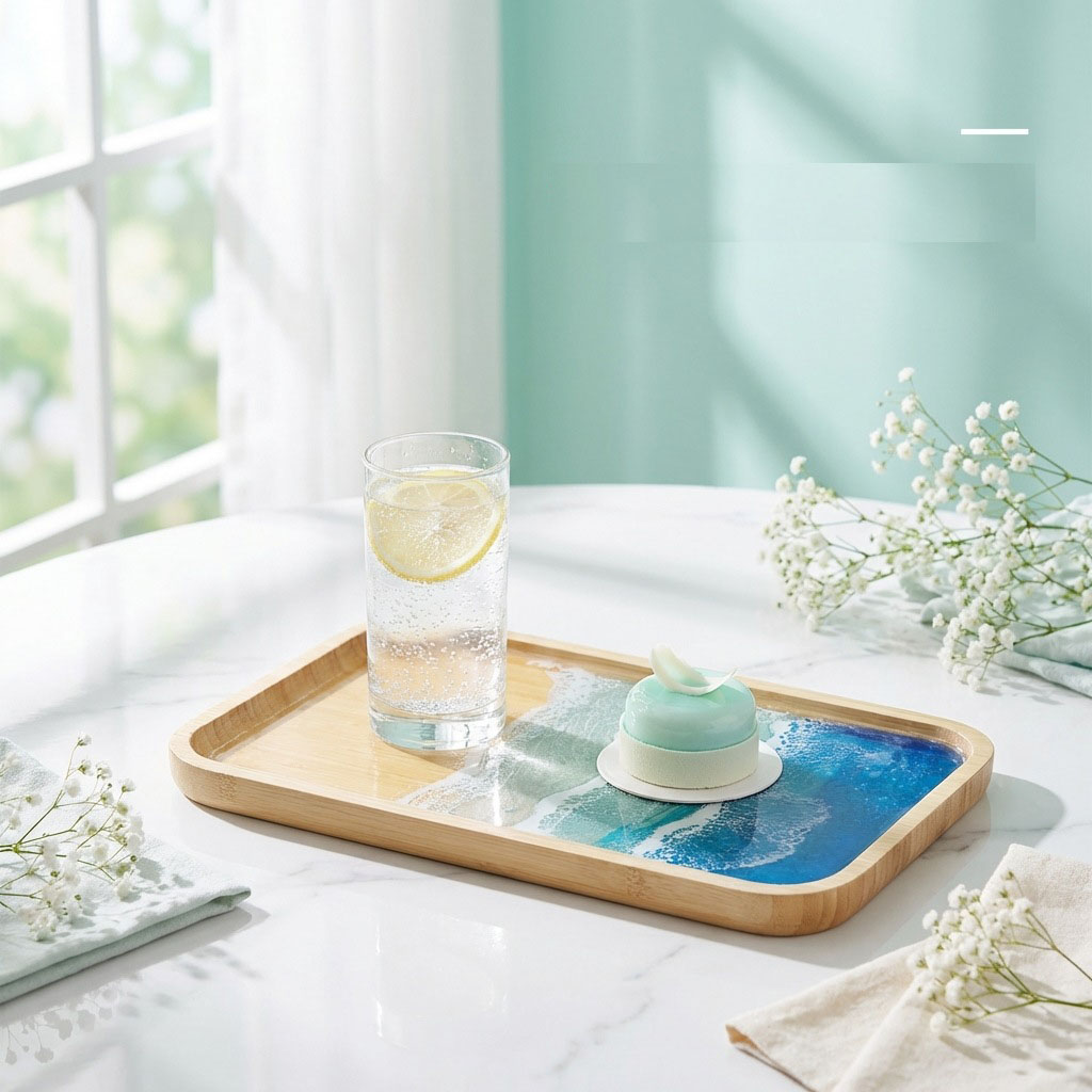 ถาดตกแต่งงานศิลปะเรซิ่นอีพ็อกซ - Resin Art Coffee Table บทวิจารณ์และราคา