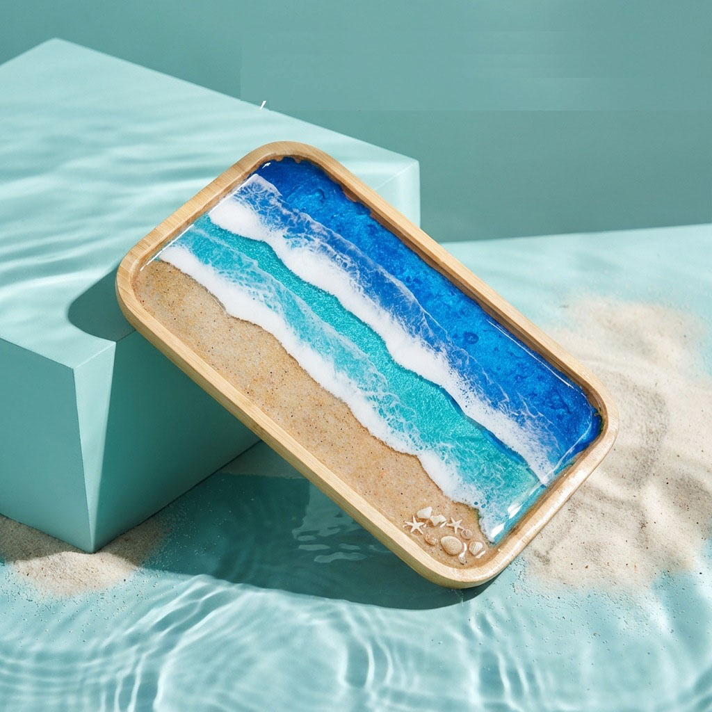 ถาดตกแต่งงานศิลปะเรซิ่นอีพ็อกซ - Resin Art Coffee Table บทวิจารณ์และราคา