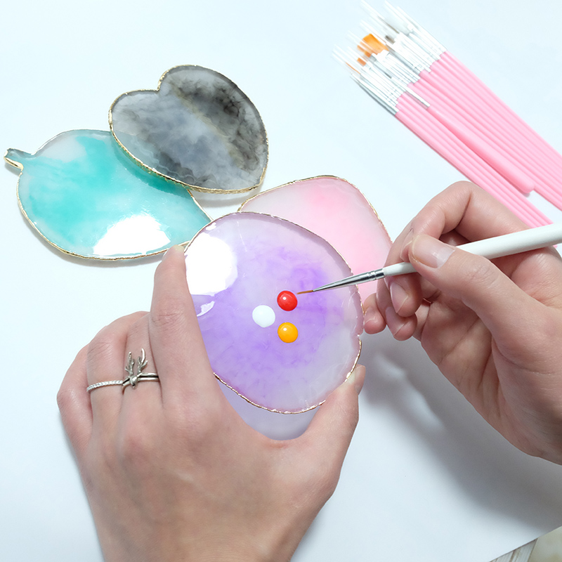 เรซิ่นหินสีเจลเล็บผสมวาดสีแผ่น - Resin Art Design บทวิจารณ์และราคา