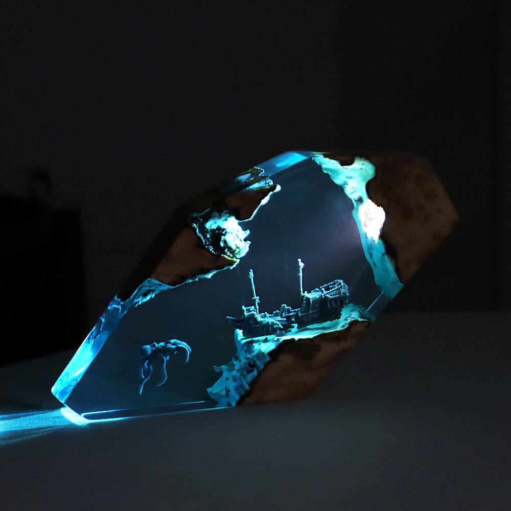 งานศิลปะตั้งโต๊ะรูปกวางนางฟ้าใ - Resin Art Craft บทวิจารณ์และราคา