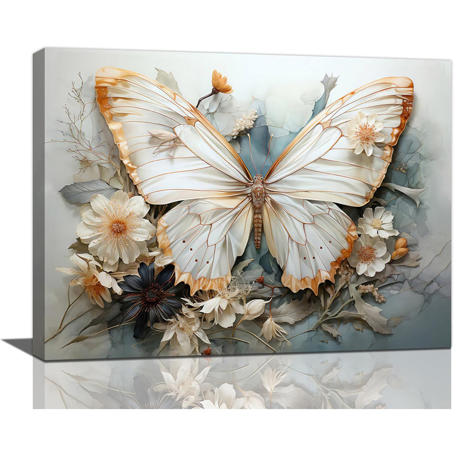 ดอกไม้ผีเสื้อเพชรจิตรกรรมชุดตก - Resin Art Images บทวิจารณ์และราคา